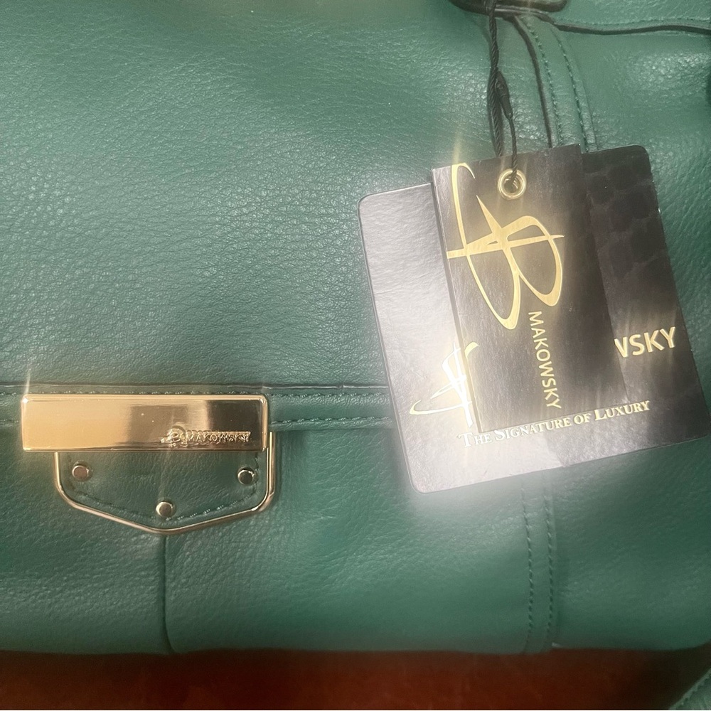 B Makowsky Spacious Genuine Leather Shoulder & Satchel & Crossbody Bag - Picture 6 of 12